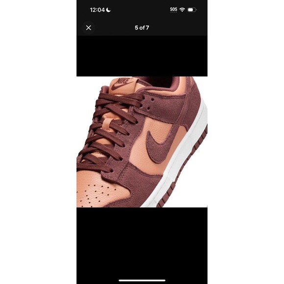 MENS NIKE DUNK LOW RETRO SE LEATHER/SUEDE_AMBER BROWN FQ8249-200-SIZE 8 - Picture 6 of 7